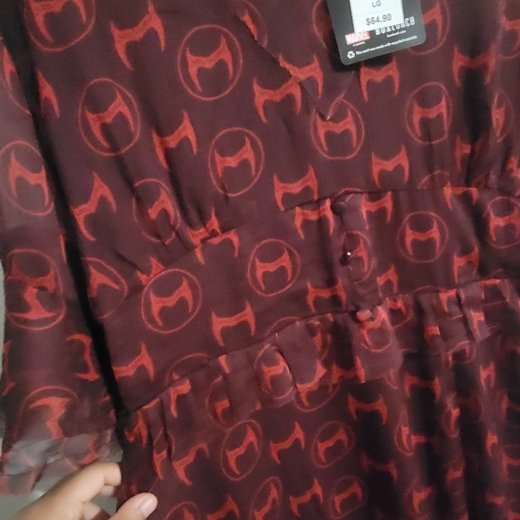 Marvel Scarlet Witch Crowns Allover Print Dress - BoxLunch Exclusive - Picture 4 of 9